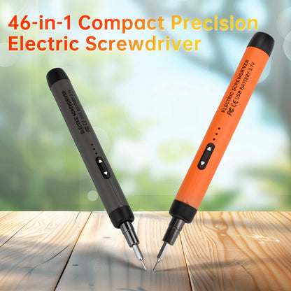 46pcs Electric Screwdriver Set Rechargeable Wireless Precision Power Tool Magnetic Screw Driver Bits for IPhone Glasses Watch PC