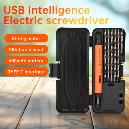 46pcs Electric Screwdriver Set Rechargeable Wireless Precision Power Tool Magnetic Screw Driver Bits for IPhone Glasses Watch PC
