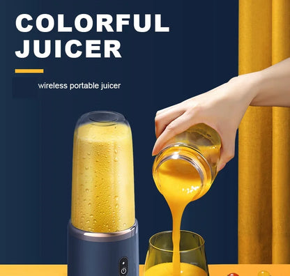6 Blade Portable Juicer USB Rechargeable Juicer Stainless Steel Blade Cup Juicer Fruit Automatic Smoothie Blender Kitchen Tool