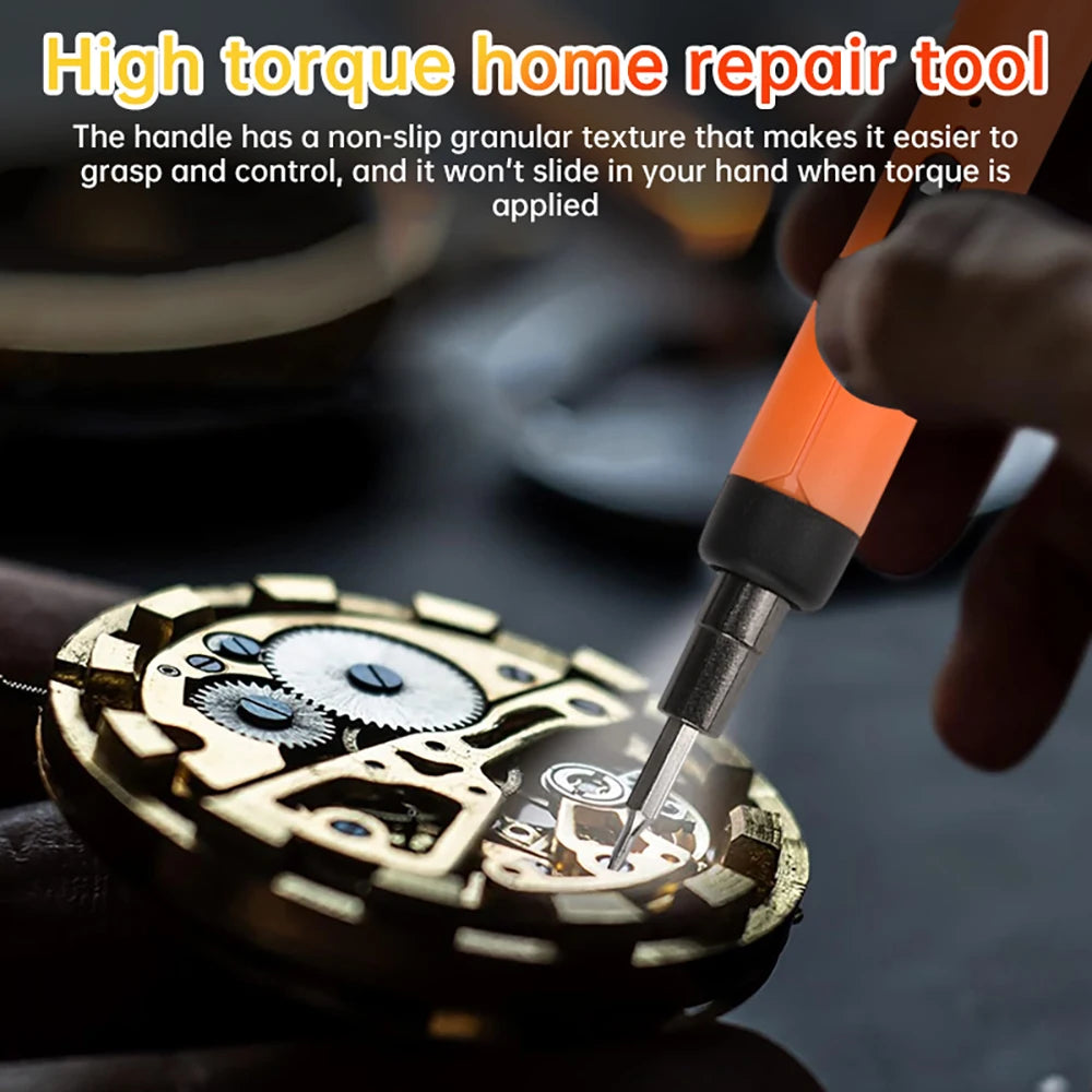 46pcs Electric Screwdriver Set Rechargeable Wireless Precision Power Tool Magnetic Screw Driver Bits for IPhone Glasses Watch PC