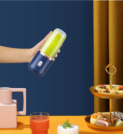 6 Blade Portable Juicer USB Rechargeable Juicer Stainless Steel Blade Cup Juicer Fruit Automatic Smoothie Blender Kitchen Tool