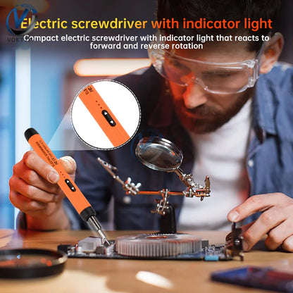 46pcs Electric Screwdriver Set Rechargeable Wireless Precision Power Tool Magnetic Screw Driver Bits for IPhone Glasses Watch PC