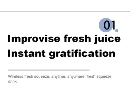 6 Blade Portable Juicer USB Rechargeable Juicer Stainless Steel Blade Cup Juicer Fruit Automatic Smoothie Blender Kitchen Tool